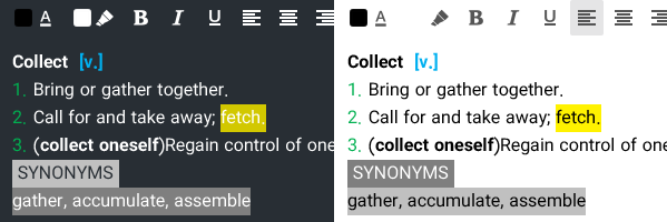 فلش کارت در تم تاریک و تم روشن